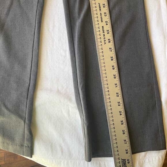 Worthington Women’s Straight Dress Pants size 10P, Solid Gray, Slightly Flared - Picture 4 of 10